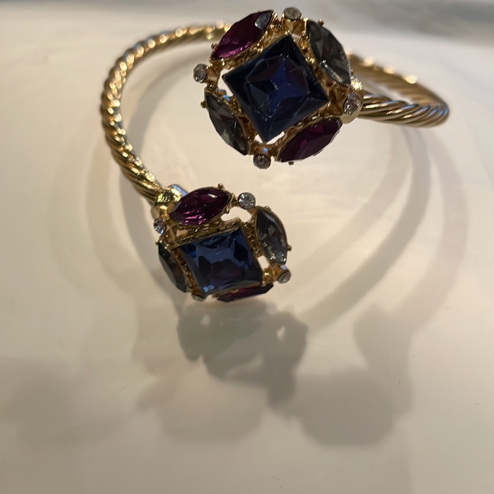 Jewel tone cuff bracelet